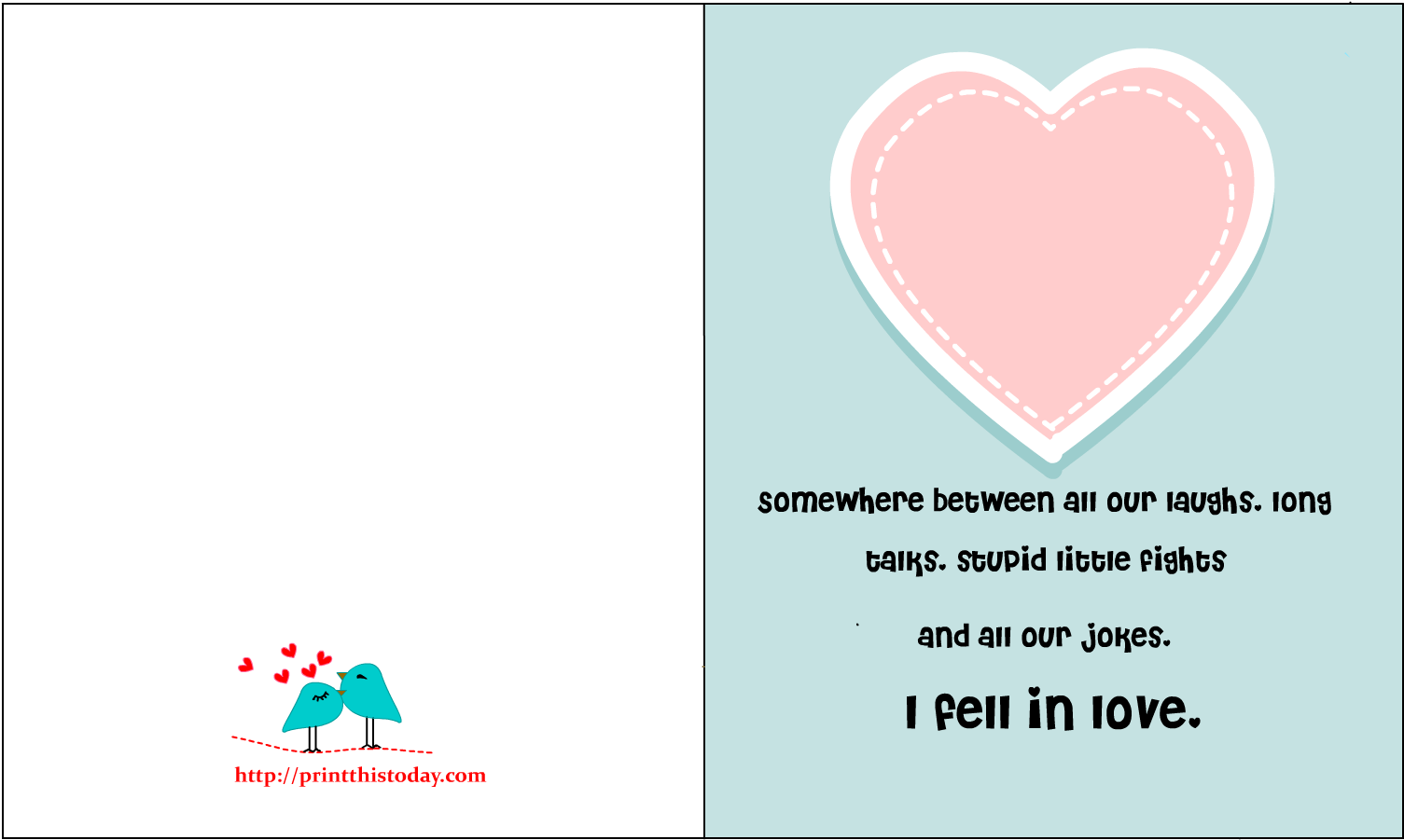 Card With Romantic Quote - Heart Clipart (1650x1275), Png Download