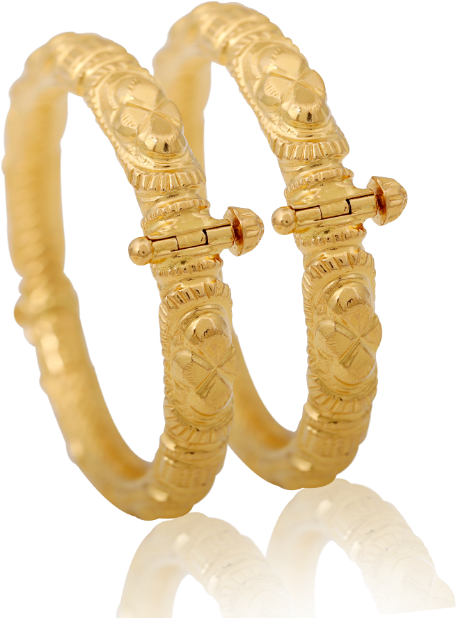 Traditional Gold Ethnic Banglestraditional Gold Ethnic - Bangle Clipart (1000x1000), Png Download