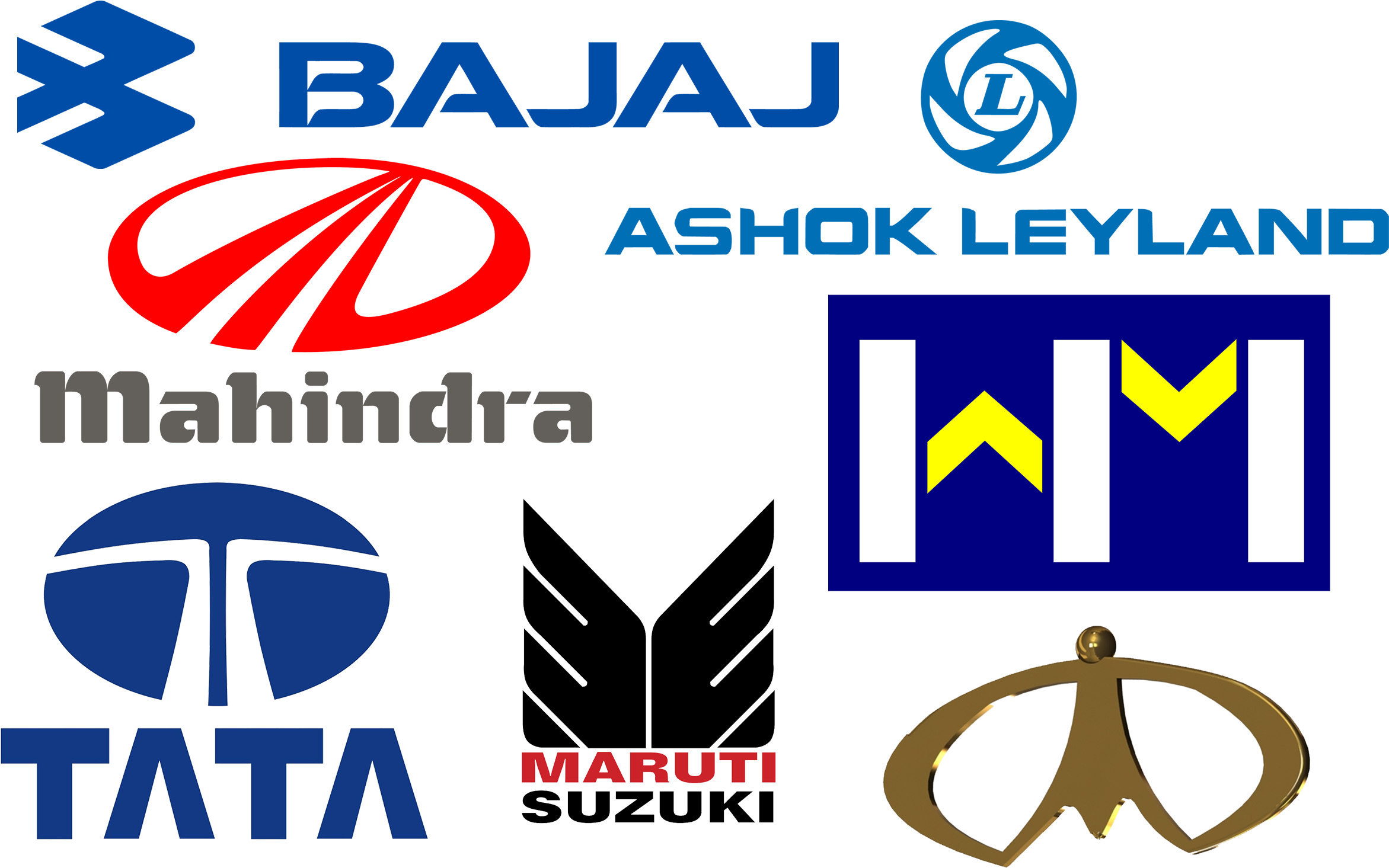 Indian Car Brands - Mahindra & Mahindra Clipart (2395x1528), Png Download