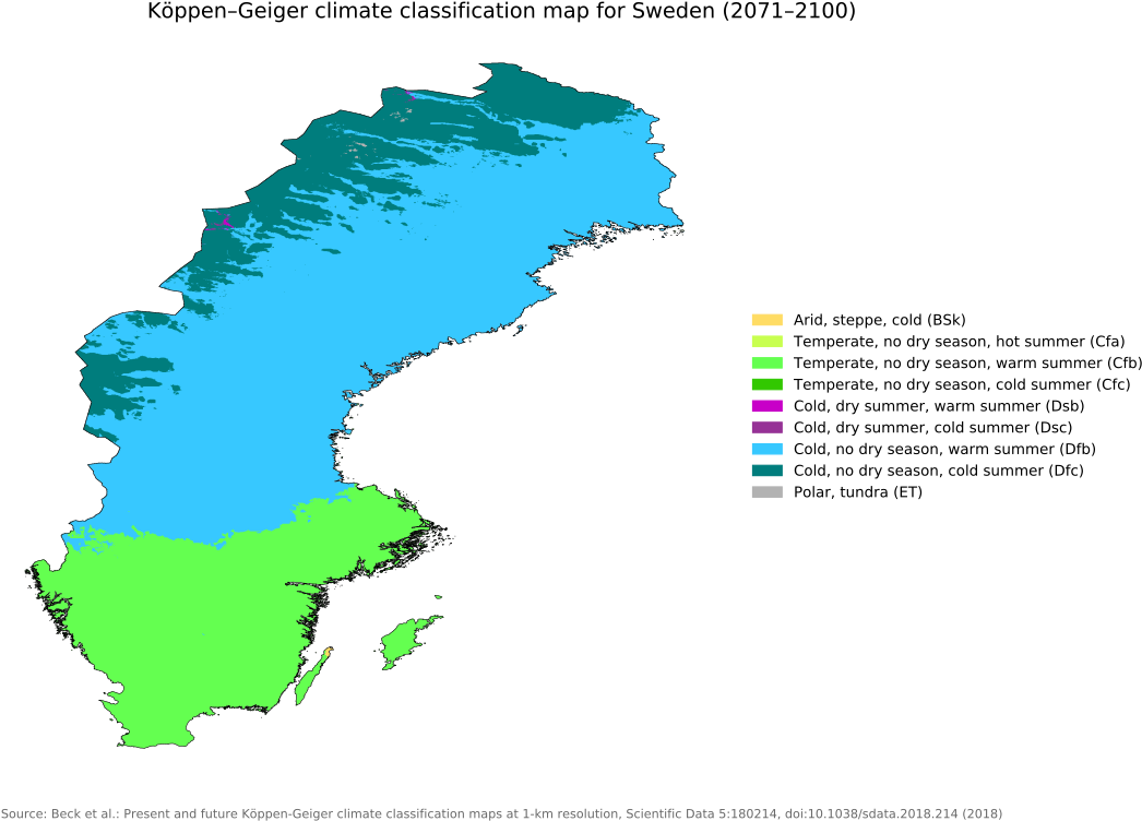 Koppen Climate Classification Sweden Clipart (1200x761), Png Download