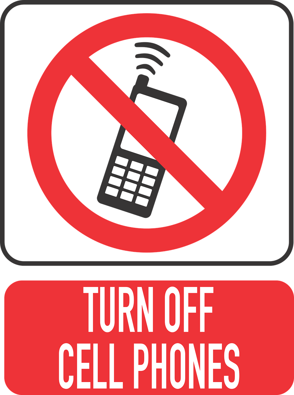 Mobile Phone Turn Off Your Cell Phone Close - Do Not Use Mobile Phone Clipart (954x1280), Png Download