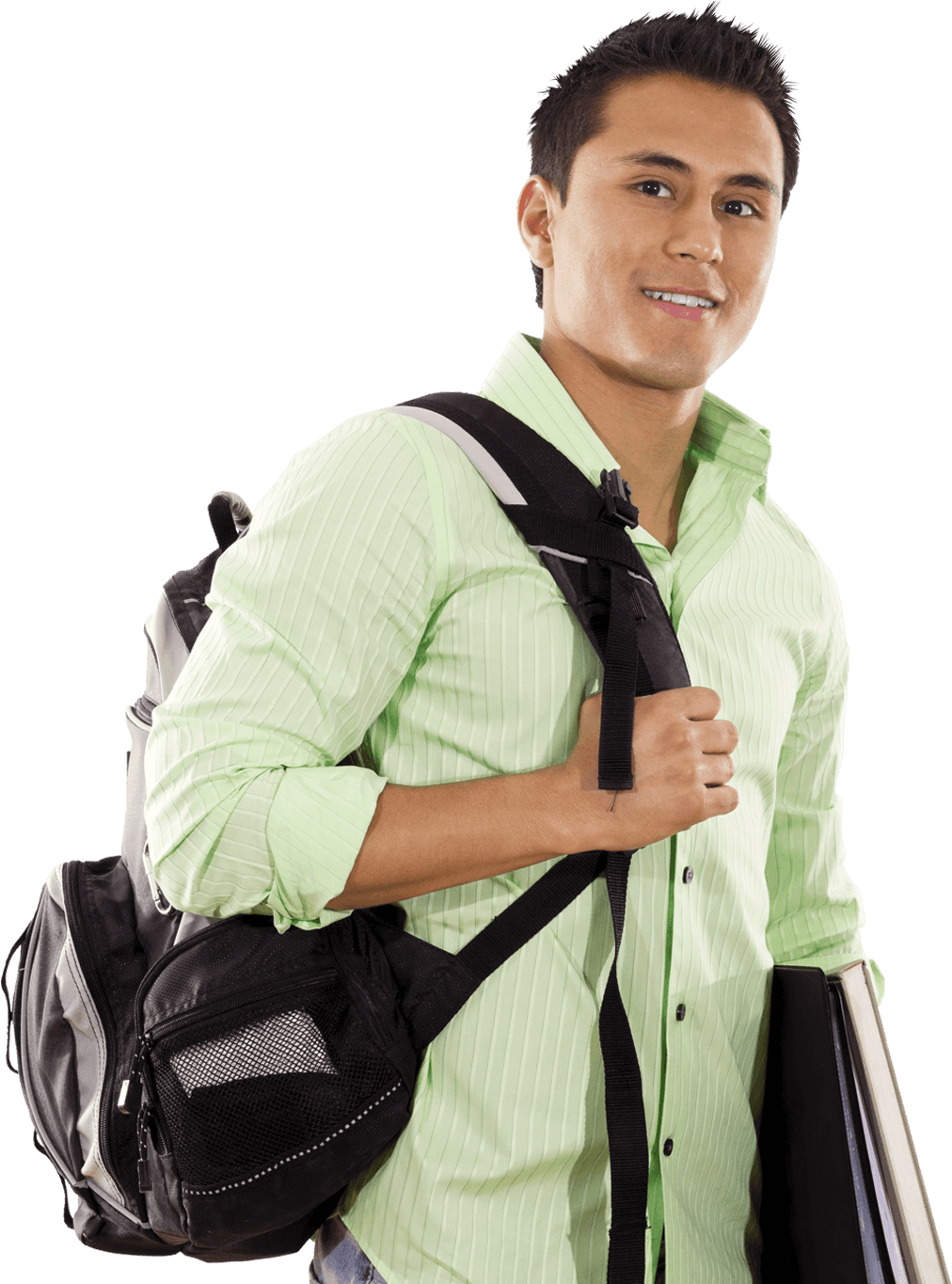 Student With Backpack Png - Stock Image College Student Clipart (1310x1364), Png Download