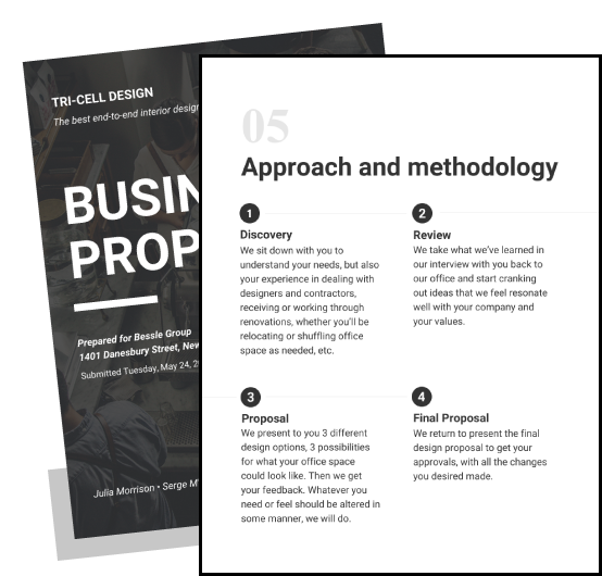 Including Your Branding - Designs Of Business Proposal Clipart (587x570), Png Download