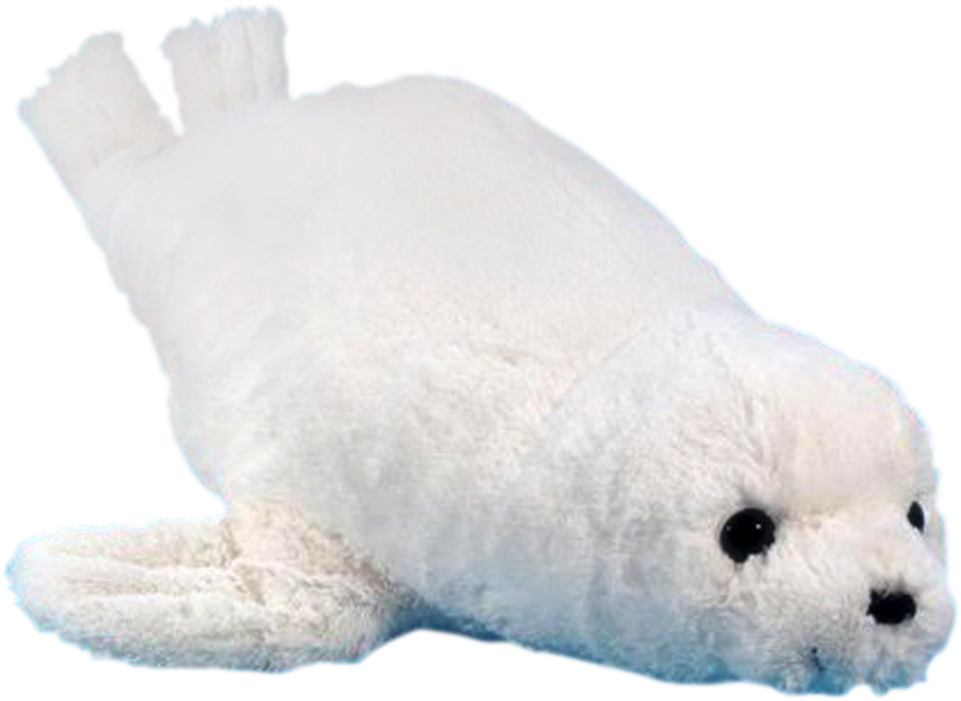 Full Size Of Stuffed Seal Toy Pattern White Grey Soft - White Seal Stuffed Toy Clipart (1000x1000), Png Download