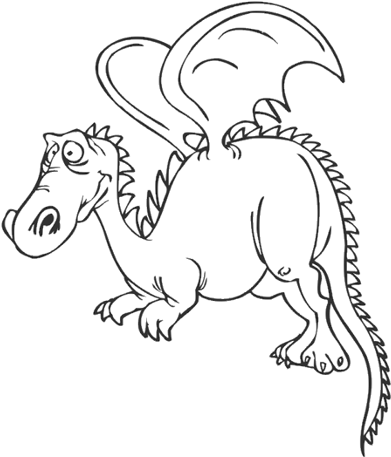 Dragon Coloring Pages Clipart (600x680), Png Download