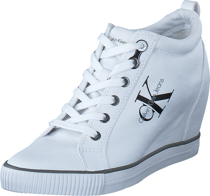 Køb Calvin Klein Jeans Ritzy Canvas White Hvid Sko - Sneakers Calvin Klein Jeans Clipart (705x657), Png Download