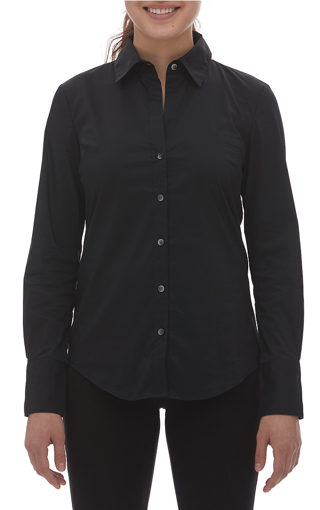 18ck018 Ladiesã¢â‚¬â„¢ Cotton Stretch L/s Shirt - Ua 1281251 001 Clipart (1000x1000), Png Download