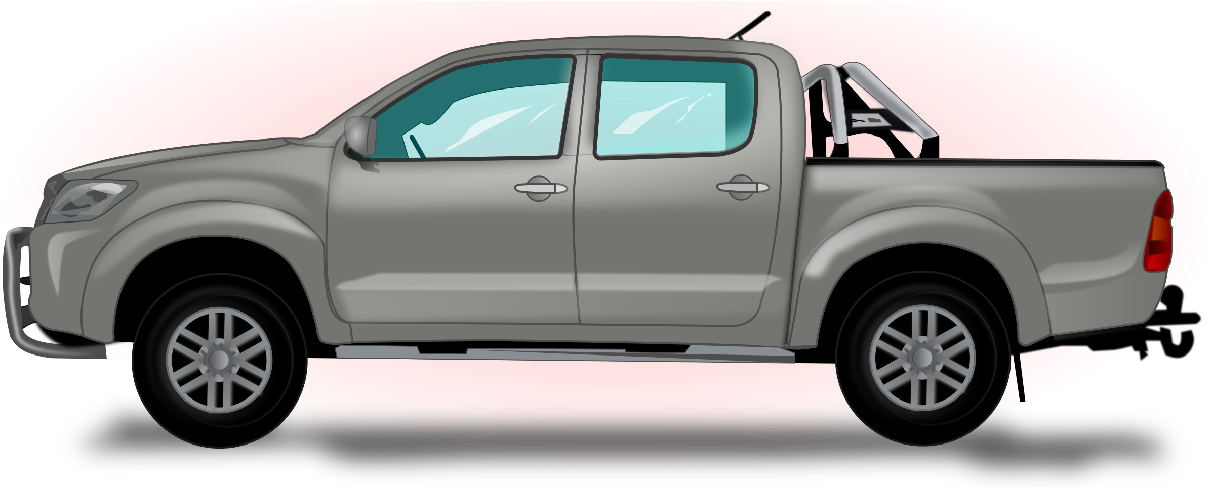 This Free Icons Png Design Of Toyota Hilux - Pickup Clipart Transparent Png (2400x964), Png Download