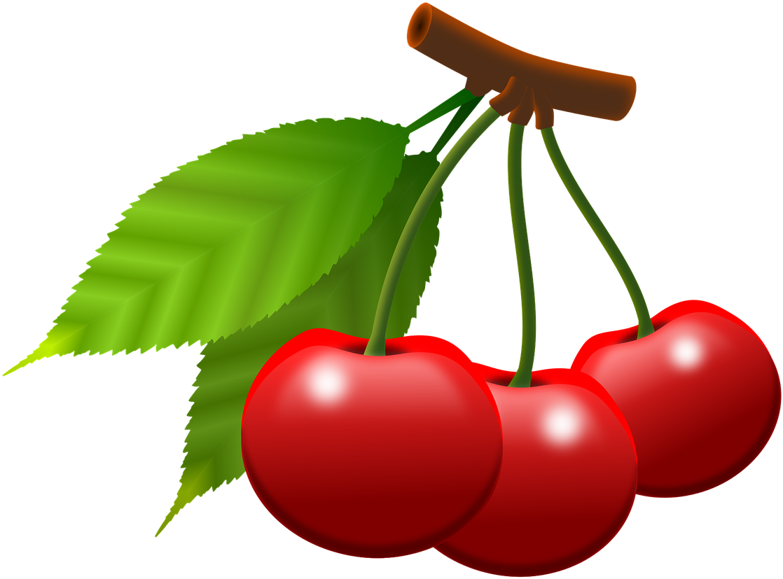 Cherries Fruits Berries Food Png Image - Essen Lustige Bilder Bewegliche Bilder Clipart (1280x1280), Png Download