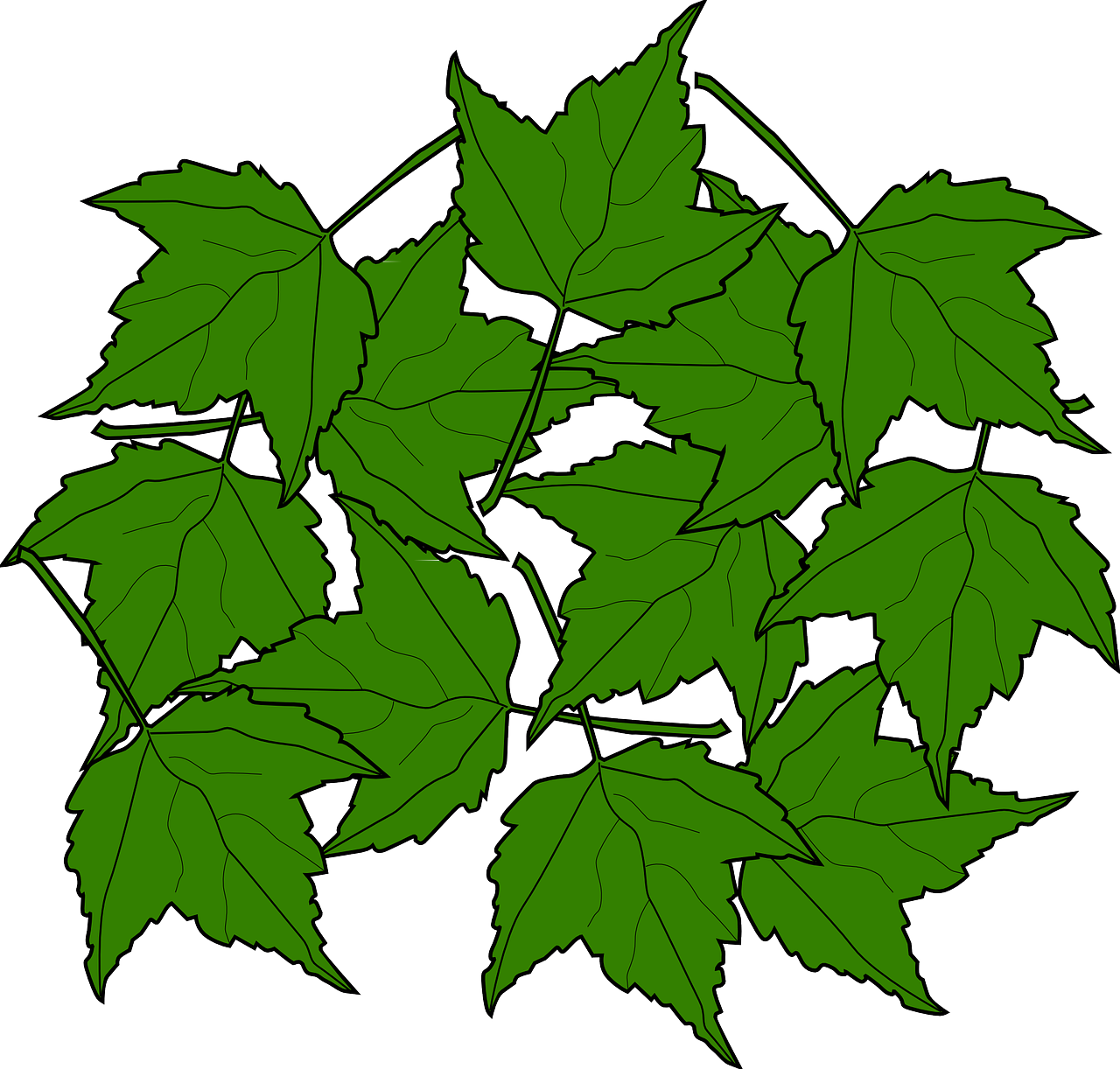 Maple Fall Leaves Nature Autumn Png Image - Leaf Clipart (1280x1222), Png Download