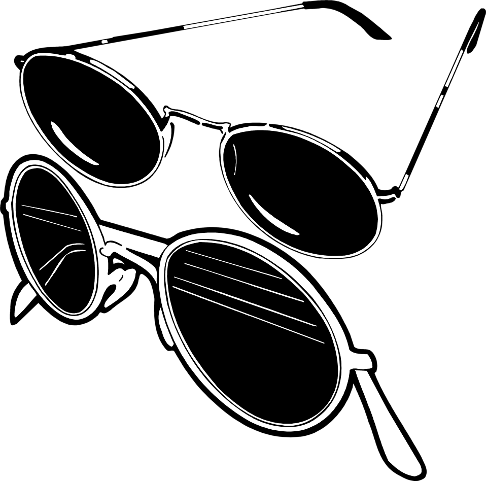 Jpg Black And White Stock Free Stock Photo Illustration - Sunglasses Illustration Clipart (958x948), Png Download