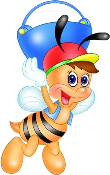 Honey Bee Cartoon, Cartoon Bee, Cute Cartoon Animals, - Clip Art - Png Download (600x600), Png Download