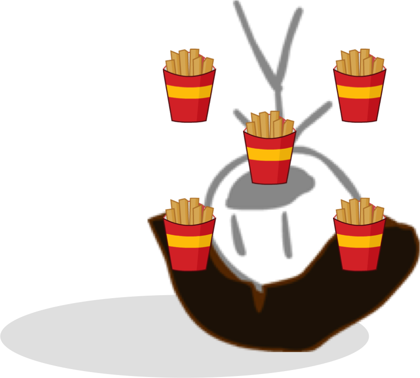 Png Download , Png Download - Battle For Dream Island Fries Yin Yang Clipart (845x762), Png Download