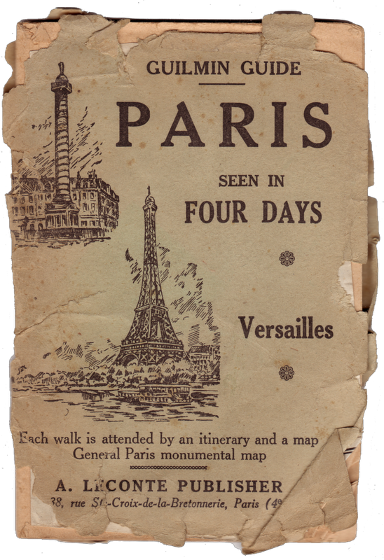 Vintage Guide To Paris - Poster Clipart (548x800), Png Download