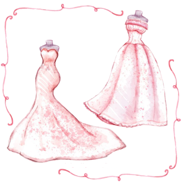 Bride Painting Transprent Png Free Download Pink Clipart (617x625), Png Download