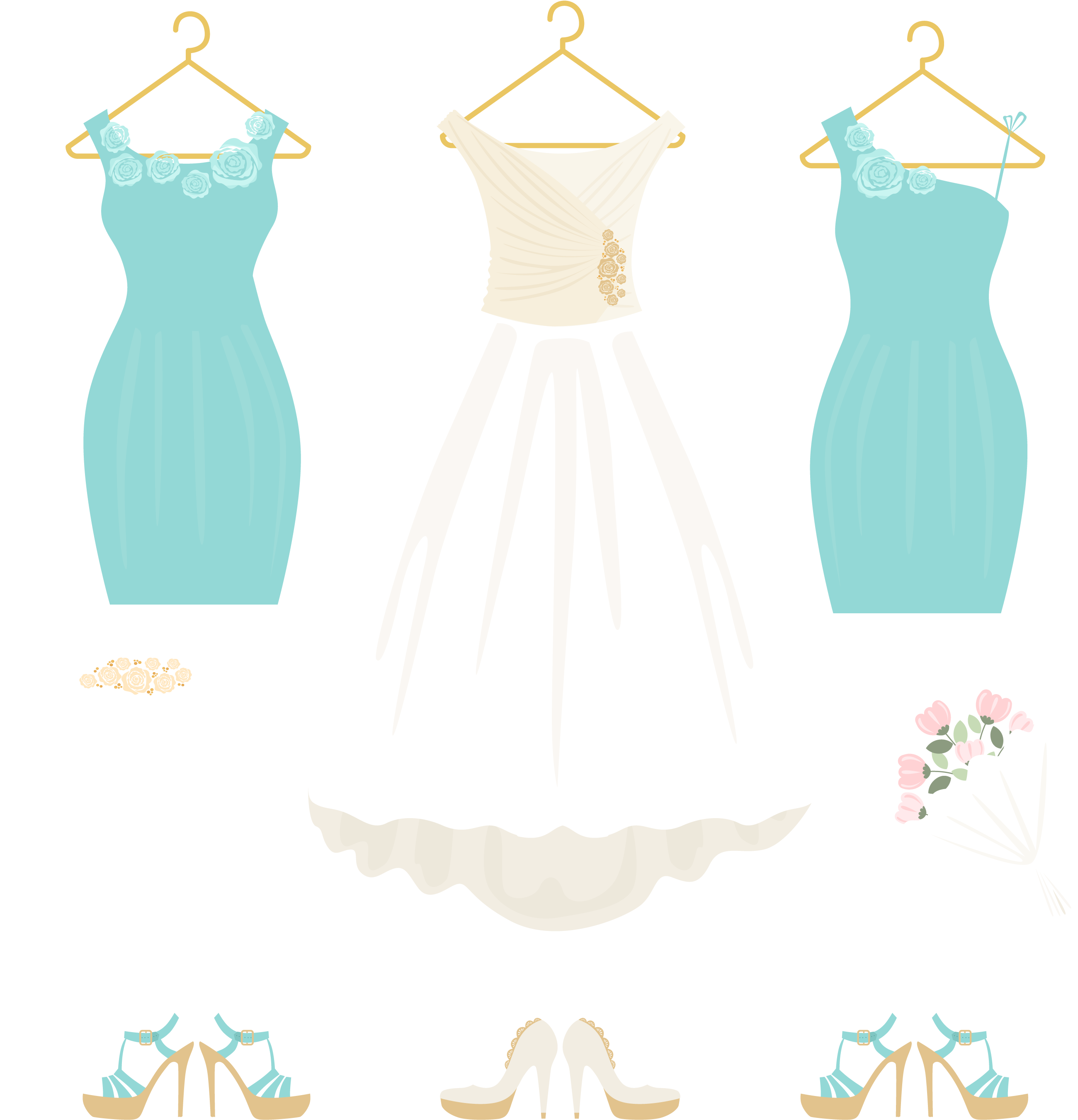 Exquisite Wedding Dress Clipart - Wedding Dress - Png Download (3333x3333), Png Download