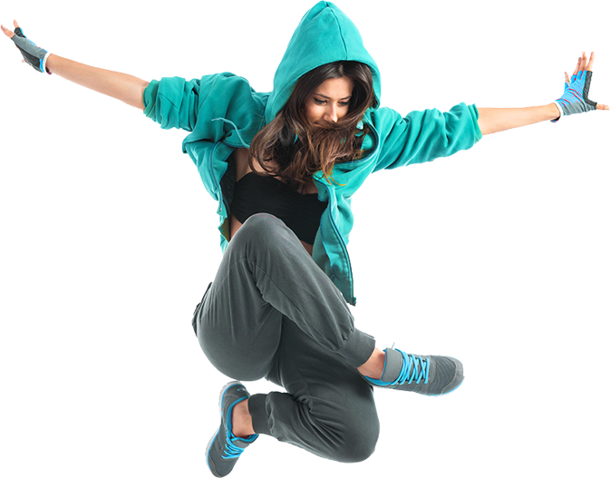 Hiphop Girl Blue - Dance Style Photos Girl Clipart (673x527), Png Download