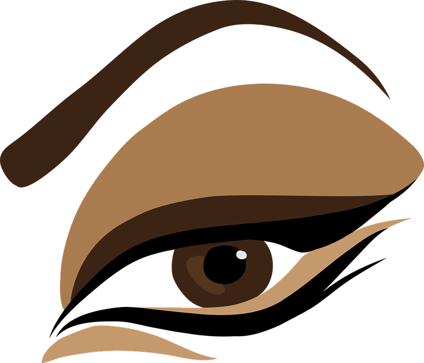 Brown Eyes Clipart Makeup - Eye Shadow Clipart - Png Download (840x720), Png Download