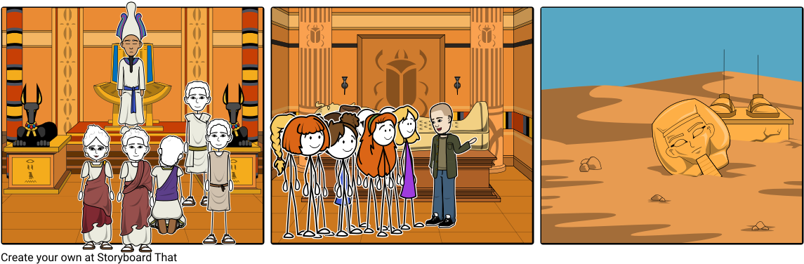 Egyptian Times - Storyboard Egyptian Room Clipart (1164x385), Png Download