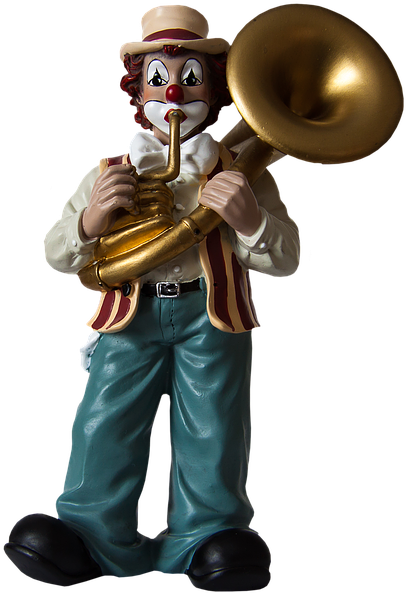Clown, Musical Clown, Figure, Isolated - Marching Band Clipart (960x640), Png Download