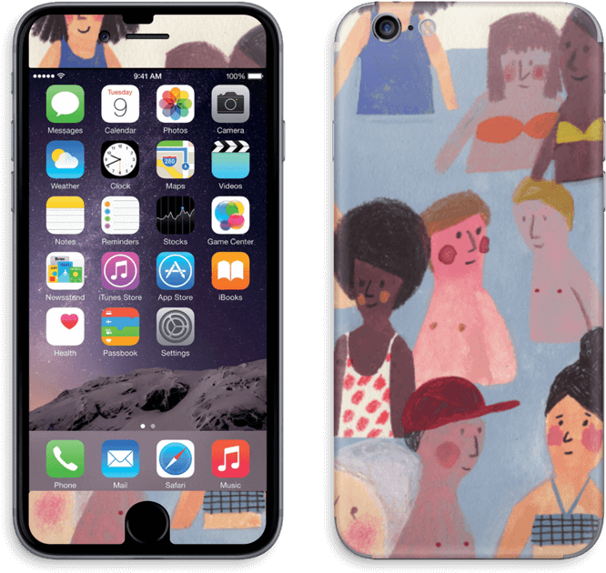 Summer People Skin Iphone 6/6s - Iphone 6 Plus Charging Point Clipart (795x800), Png Download