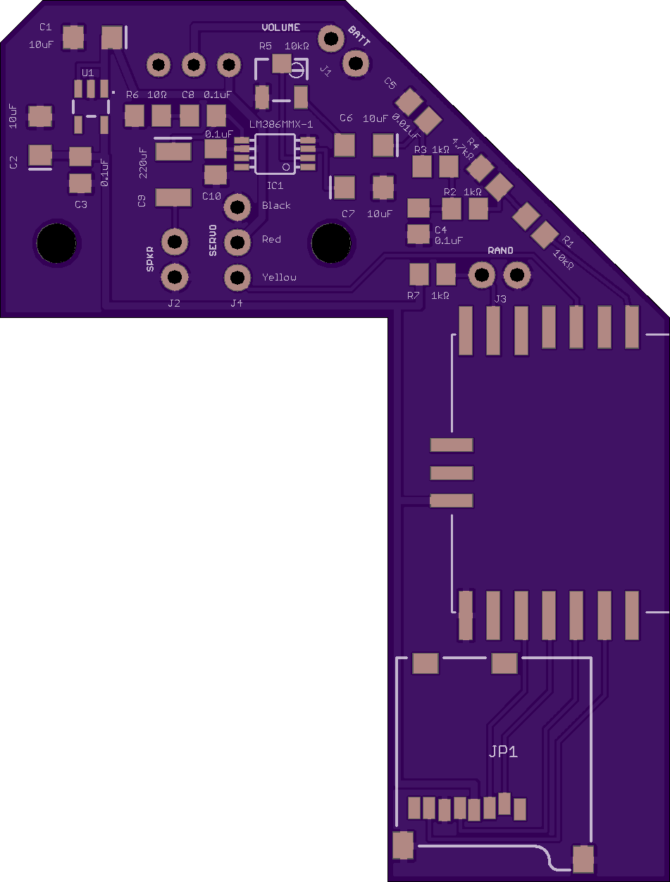 Oshpark Rendering Of Pcb Top - Passive Circuit Component Clipart (951x1251), Png Download