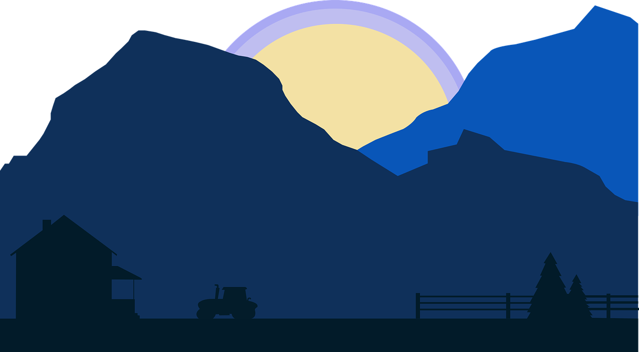 Countryside Sunrise Hills Png Image - Summit Clipart (1280x706), Png Download