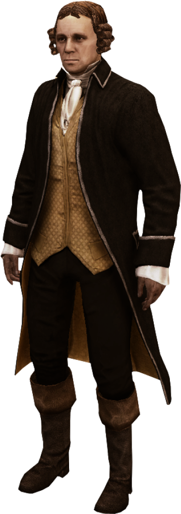 Thomas Jefferson Png Transparent Background - Assassin's Creed 3 Jefferson Clipart (359x1018), Png Download