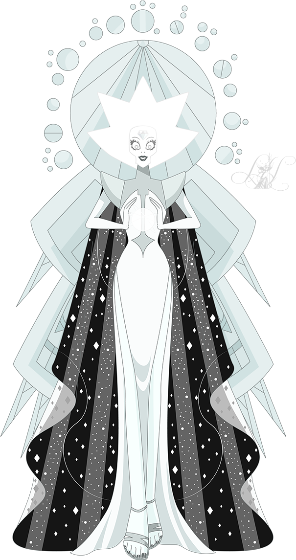 Download White Diamond Image - White Diamond Dress Steven Universe Clipart (735x1200), Png Download