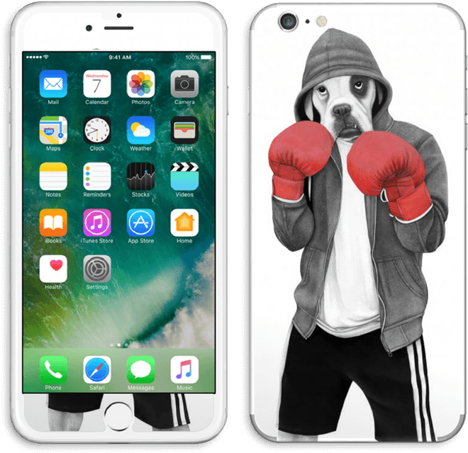 Street Boxer Skin Iphone 6 Plus - Iphone 8 Plus Rojo Y Blanco Clipart (777x800), Png Download