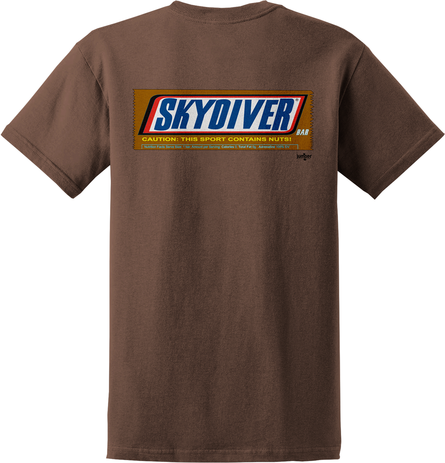 Snickers Style Skydive T Shirt - Active Shirt Clipart (1572x1784), Png Download