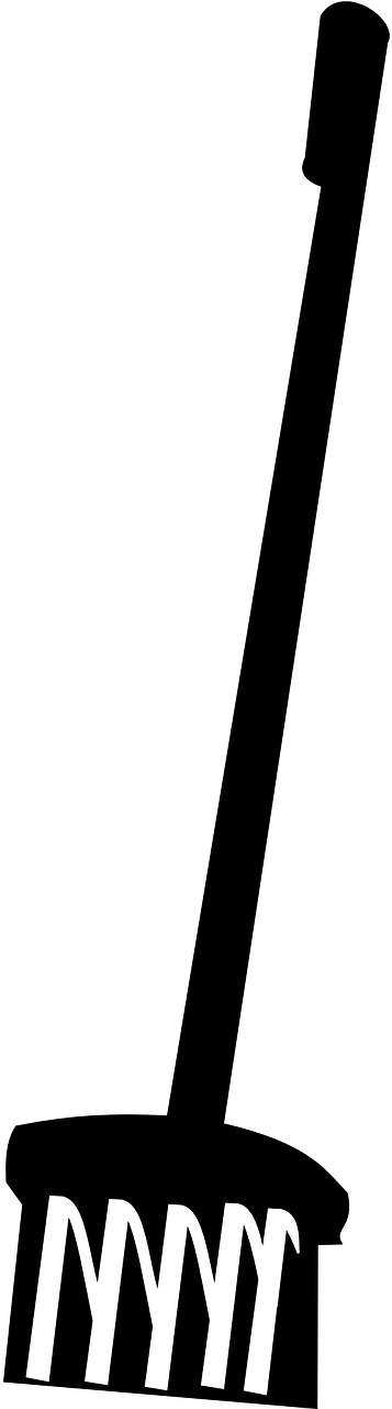 Mop Broom Cleaning Clean Png Image - Escoba Blanco Y Negro Png Clipart (640x1280), Png Download