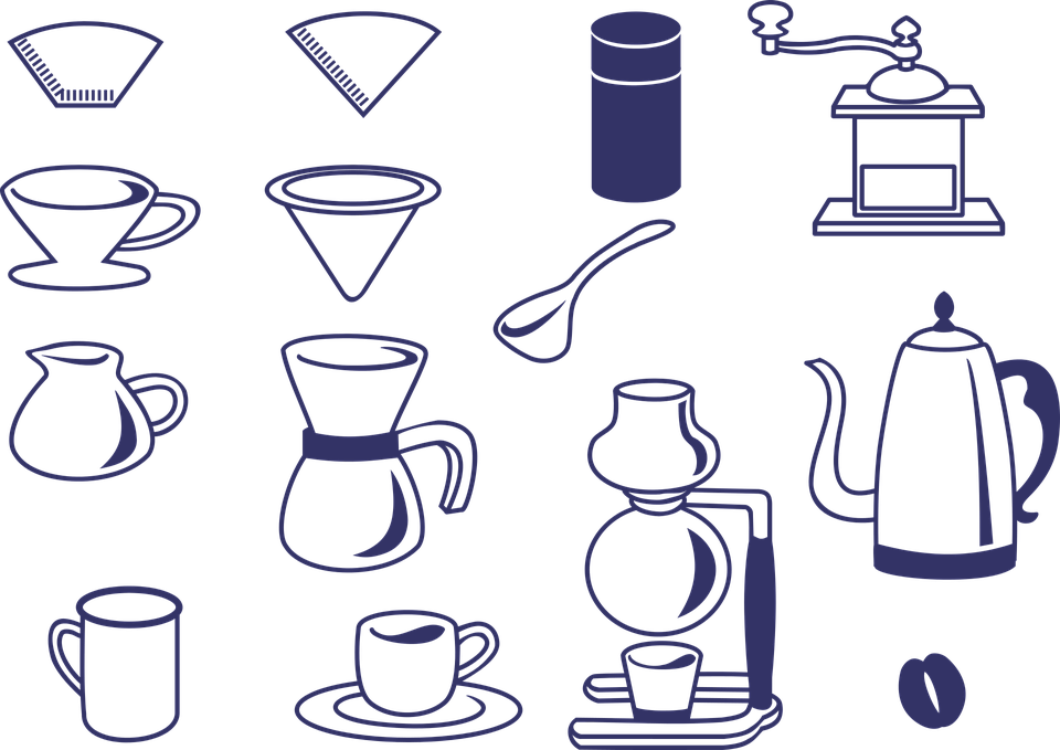 Cafe, Coffee, Icon, Dripper, Mill, Coffee Siphon - Coffee Clipart (960x679), Png Download