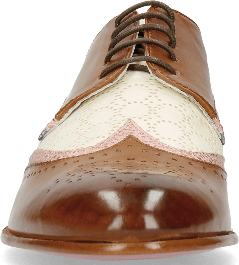 Derby Shoes Sally 15 Tan Grafi Rose Gold Perfo Nude - Slip-on Shoe Clipart (1024x1024), Png Download