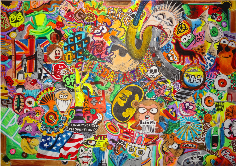 Ii By Rycolber - Disney Psychedelic Clipart (1024x768), Png Download