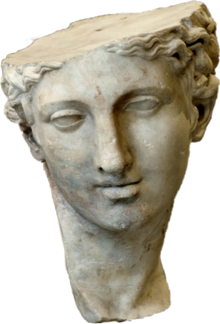 #greek #art #vaporwave #statue #broken - Ancient Greek Sculpture Head Clipart (772x1135), Png Download