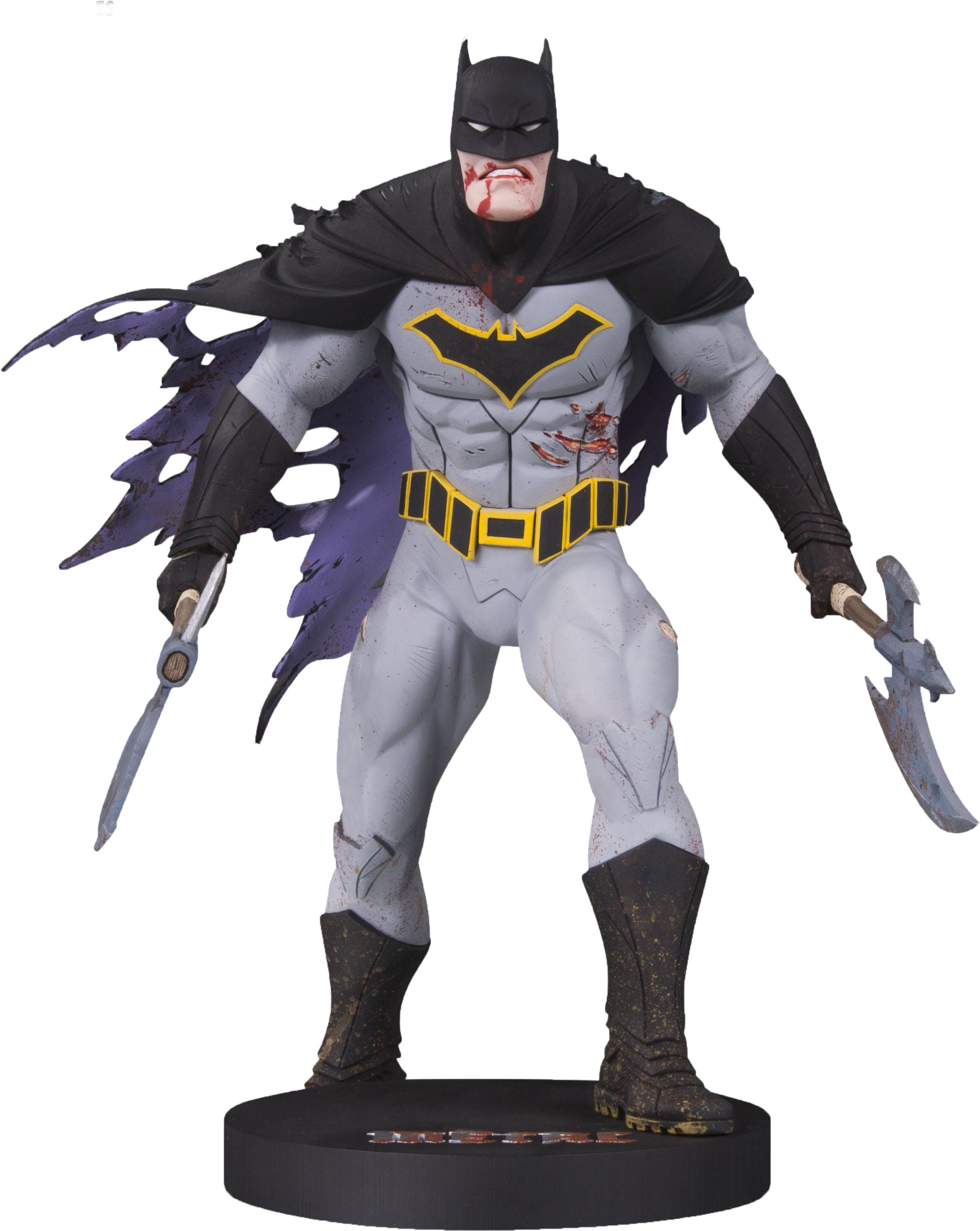 Dc Designer Series Metal Batman Statue By Capullo Clipart (2365x2970), Png Download
