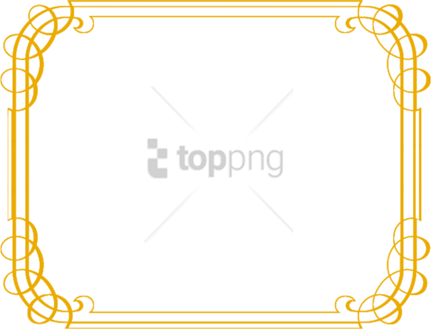Free Png Gold Border Png Png Image With Transparent - Gold Free Fancy Borders Clipart (851x650), Png Download