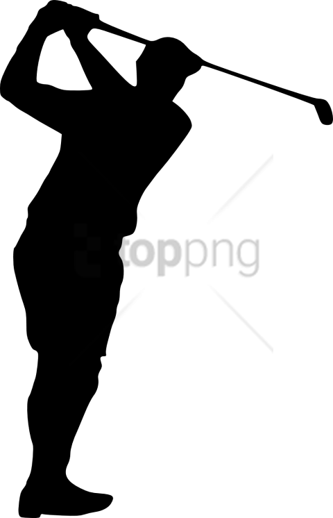 Free Png Download Golfer Png Png Images Background - Golf Silhouette Transparent Background Clipart (480x746), Png Download