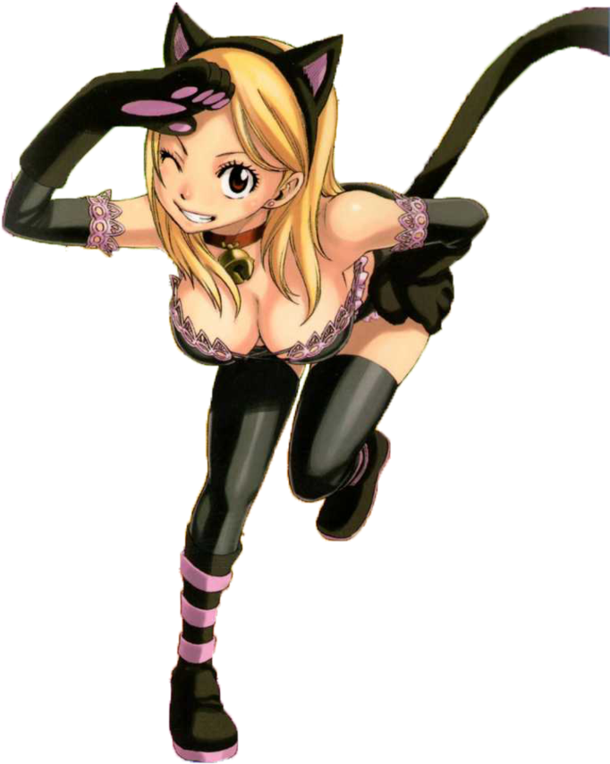 About Lucy Heartfilia - Fairy Tail Lucy Neko Clipart (701x1140), Png Download