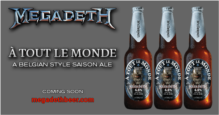 Megadeth A Tout Le Monde Beer - À Tout Le Monde Beer Clipart (768x430), Png Download