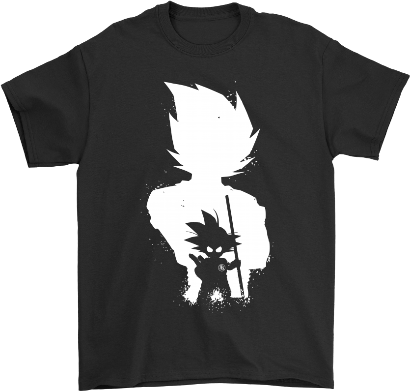 Son Goku Black And White Dragon Ball Shirts - Black Dragon Ball Shirts Clipart (1000x1000), Png Download