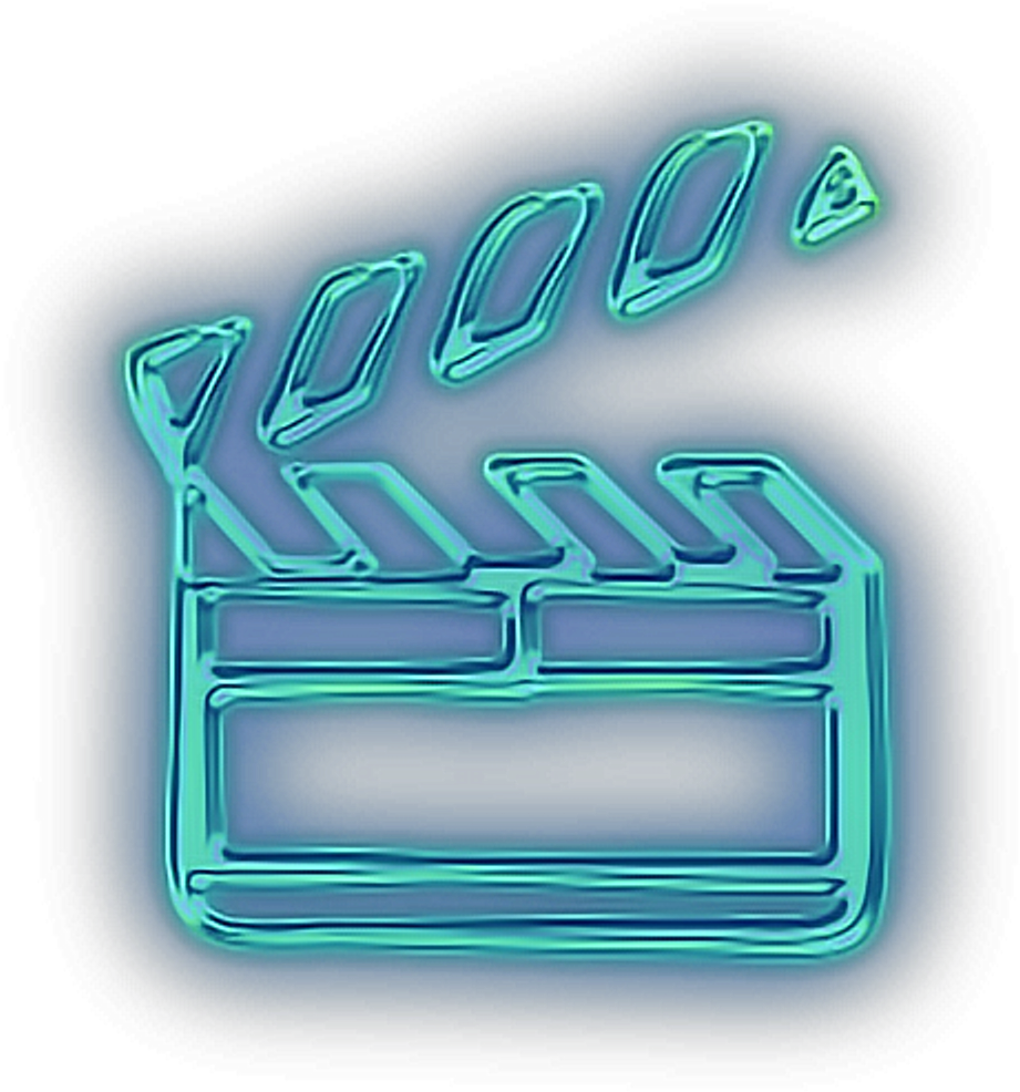 Download Cinema Cine Grabacion Tumblr Led Neon Blue - Png Azul Clipart (921x986), Png Download