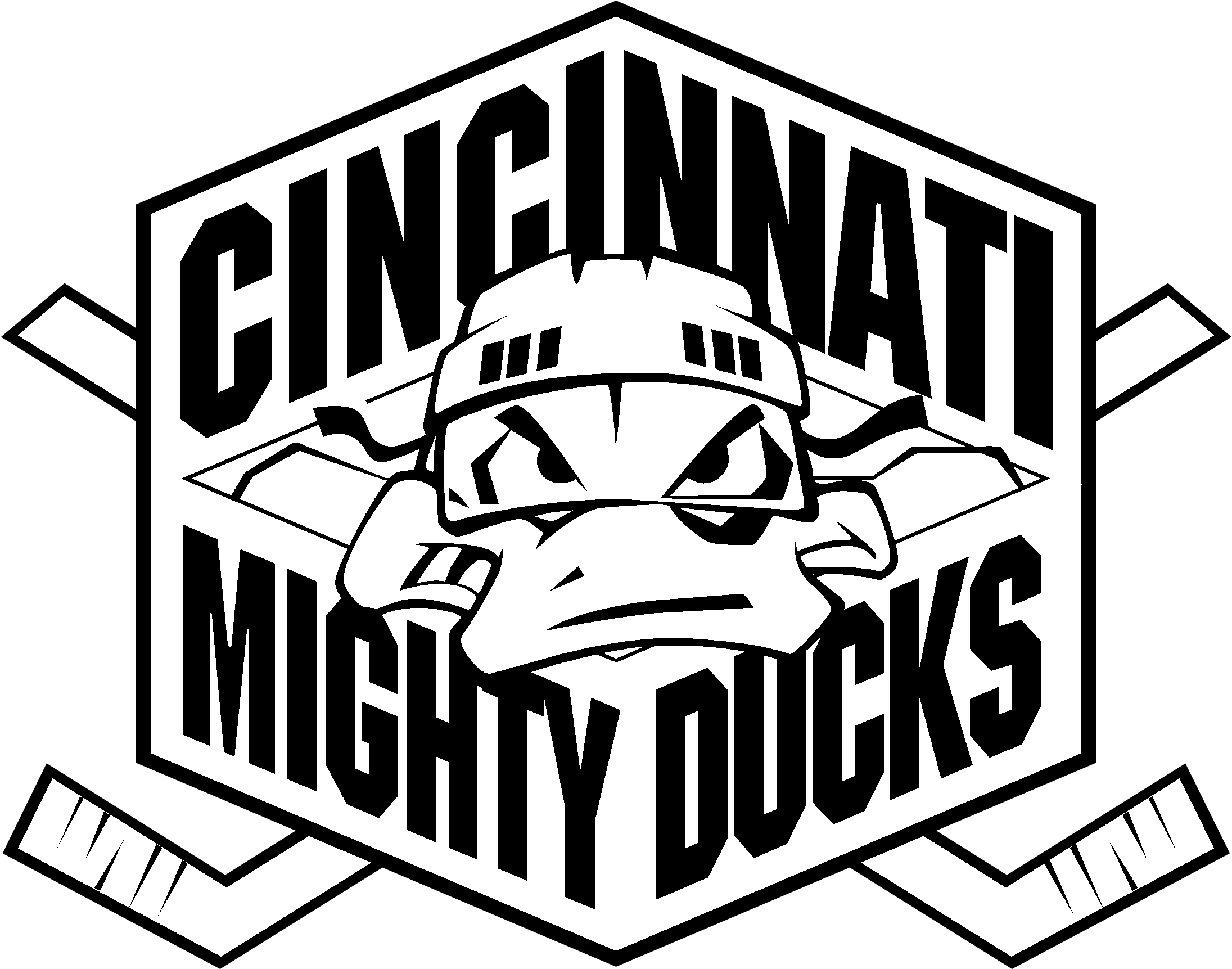 Logo Png Transparent Svg Vector Freebie Black - Cincinnati Mighty Ducks Clipart (2400x2400), Png Download