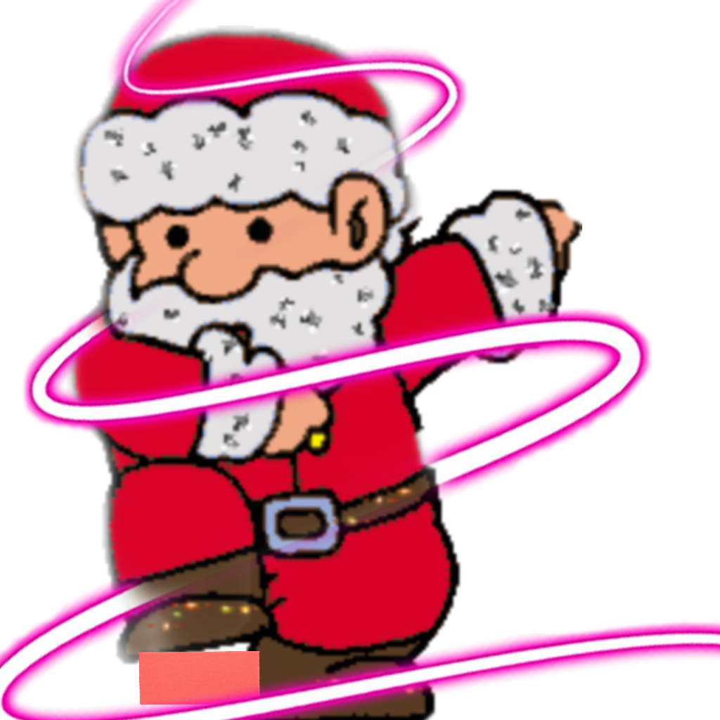 Dabbing Sticker - Santa Music Gif Clipart (1024x1024), Png Download