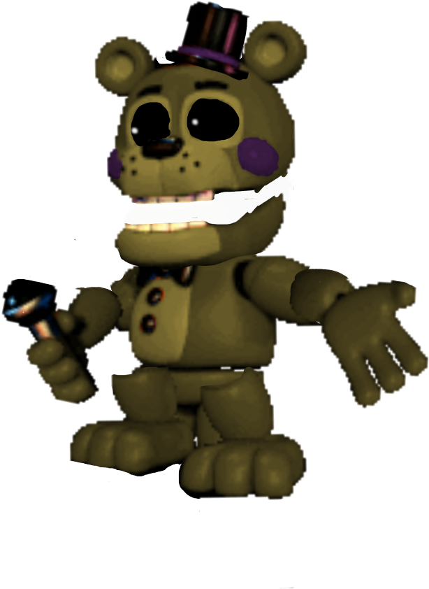 Picture Black And White Stock Cool Guy Clipart - Fnaf World Golden Toy Freddy - Png Download (1024x1024), Png Download