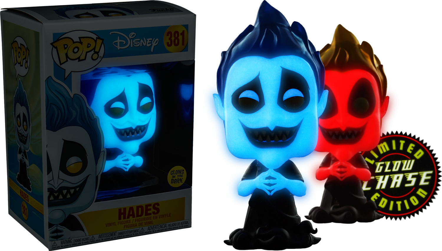 Hercules - Funko Pop Hades Glow In The Dark Clipart (1500x853), Png Download