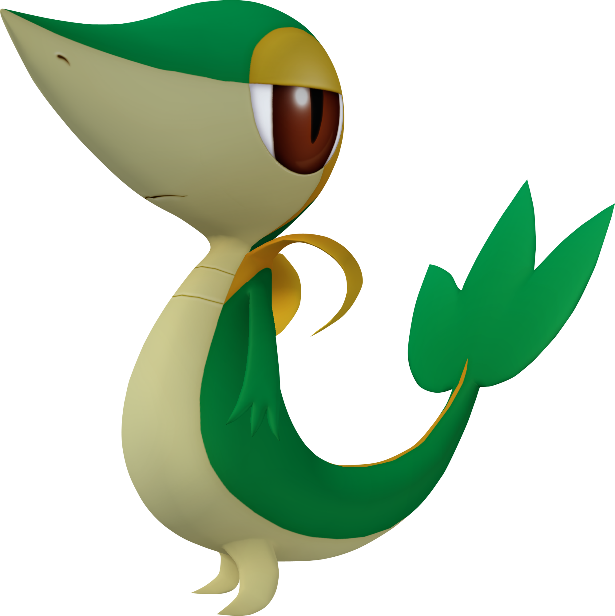 2000px-snivy - Pokedex 3d Clipart (2000x2005), Png Download