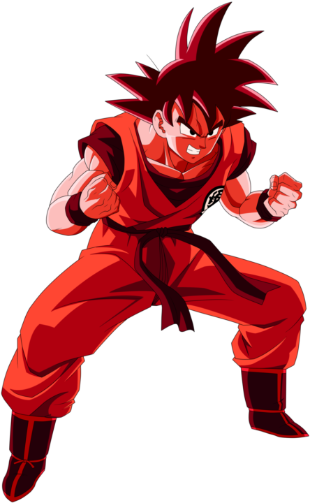 Goku Preparado Para Pelear - Goku Kaioken Wallpaper Hd Clipart (500x738), Png Download