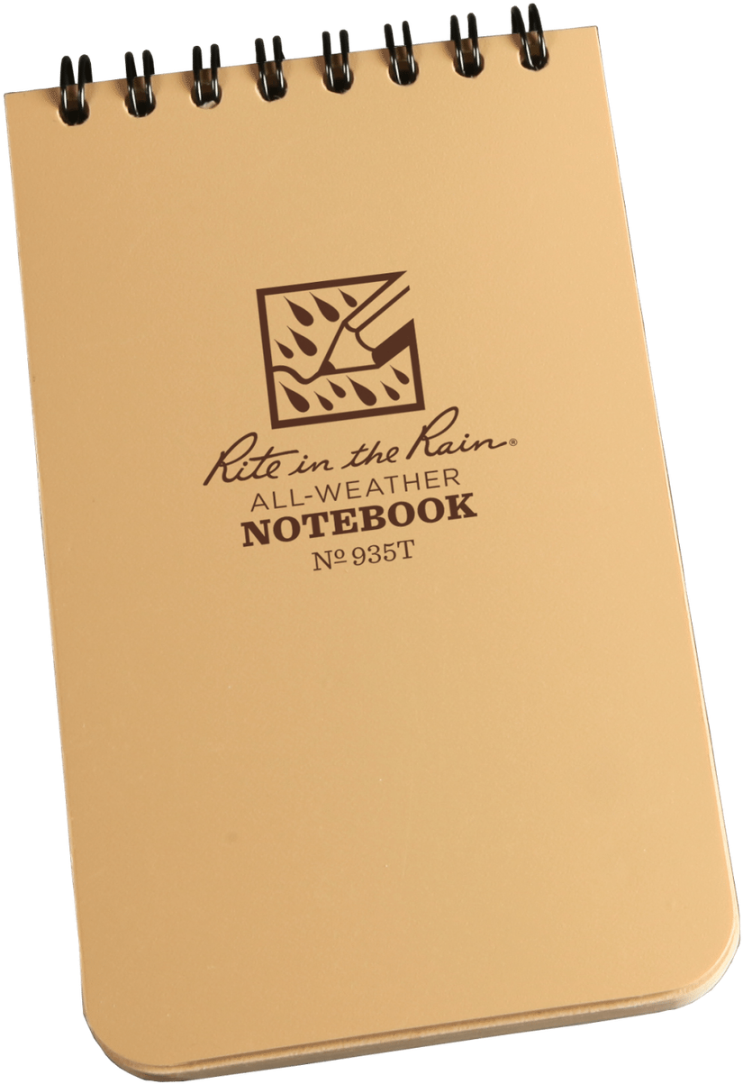 Rite In The Raintop-spiral Tan Notebook, - Rite In The Rain Notebook Clipart (1045x1280), Png Download